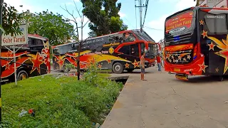 RAMAI BUS BINTANG UTARA PUTRA DI PEKANBARU SAAT KEDATANGAN BUS BARUNYA