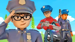Nick Police Squad and Doll Squid Game VS Team Iron Man Zombie | Scary Teacher 3D Brave Police