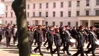 Foot Guards Massed Bands rehearsal for Trooping the Colour - 13 May 2015