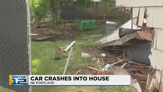 Car takes chunk out of northeast Portland home after shooting