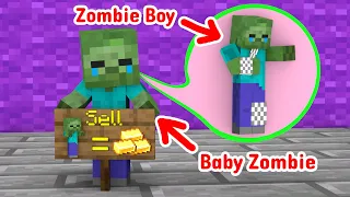 Monster School : Unhappy Baby Zombie - Minecraft Animation