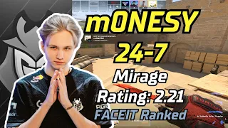 m0NESY (24-7) Rating:2.21 Mirage POV | FACEIT Ranked | May 2, 2024 #cs2 #demo