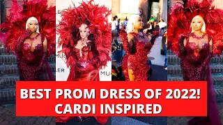 CARDI B INSPIRED PROM DRESS!! GRWM + VLOG PROM 2022 || CARDI B REPOSTED ME!!!