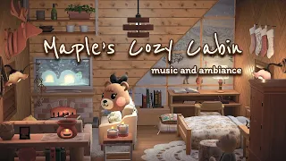 ❄️ 𝐌𝐚𝐩𝐥𝐞'𝐬 𝗪𝐢𝐧𝐭𝐞𝐫 𝐂𝐚𝐛𝐢𝐧 ⛄ Soft Piano Music with Fireplace Crackling Sound, Animal Crossing Ambiance