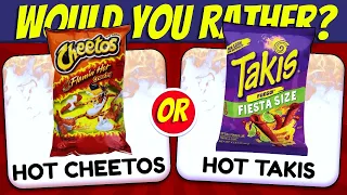 😋WOULD YOU RATHER? | Snacks & Junk Food Quiz