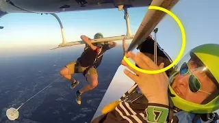 Friday Freakout: Skydiver's Reserve Handle Caught On Helicopter Skid!