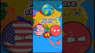 Earth🌍 is going to destroy🥺😭|| China🇨🇳 VS America🇺🇸||Part-2. #countryballs #shorts #viral