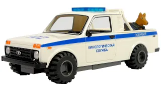 Build a Lego Police Car - Gorod Masterov 3260 LADA 2329 4x4 Police K-9