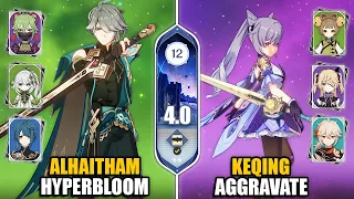 F2P C0 Alhaitham Hyperbloom & C0 Keqing Aggravate Team | Spiral Abyss 4.0 Floor 12 | Genshin Impact