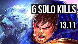 VOLIBEAR vs GAREN (TOP) | 6 solo kills | KR Master | 13.11