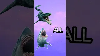 Mosasaurus And Megalodon Vs All #Shorts #Edit #Monsterverse