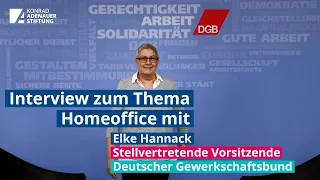 Interview zum Thema Homeoffice mit Elke Hannack vom Deutschen Gewerkschaftsbund