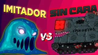 Batallas de gladiadores: Imitador vs Sin Cara - Dibujos animados sobre tanques