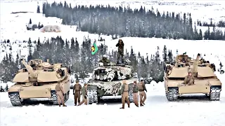 Powerful M1 Abrams & Leopard 2 Tanks Training in Wintertime #94