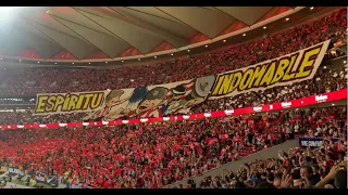 Atlético de Madrid . Espectaculo en el Metropolitano previo a partido. HD