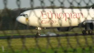 *5000 views special* Ethiopian Cargo MD-11 landing Maastricht