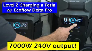 Level 2 Charging a Tesla with Ecoflow Delta Pro now works! My viewers' solution worked!