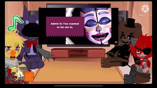 Fnaf 2 (withered Animatronics.) reacts to UCN voice lines part/1
