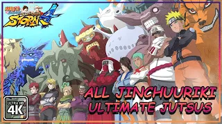 All Jinchuuriki! Ultimate Jutsus & Team & Awakening! (4K 60FPS) - Naruto Ultimate Ninja Storm 4