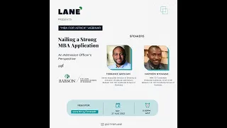 MBA for Africa '22 E3: Nailing a strong MBA application - Babson College