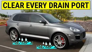 How to clear EVERY Water Drain Port on a Porsche Cayenne & Volkswagen Touareg (DIY Tutorial)