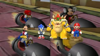 Mario Party 9 Mini Games - Mario Vs Mickey Mouse Vs Sonic Vs Bowser (Very Hard Cpu)