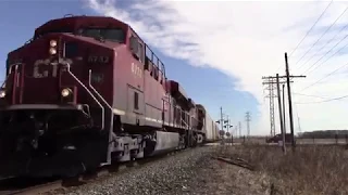 CP Trains on the Windsor Sub in Belle River, Ontario. W/ Detector Readout