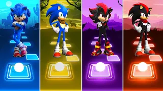 Sonic The Hedgehog 🆚 Sonic Boom 🆚 Shadow The Hedgehog 🆚 Shadow Boom || Tiles Hop Gameplay 🎯🎶