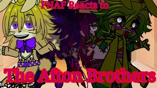 FNAF reacts to The Afton Brothers| part 2 of William Afton visits Fnaf | FNAF | GC