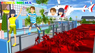 Yuta Mio Kaget Zombie Masuk Rumah Yuta Kabur 😰😖 Sakura Jadi Zombie | Sakura School Simulator