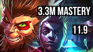 WUKONG vs EKKO (MID) | 3.3M mastery, 4/1/6, 700+ games | EUW Master | v11.9