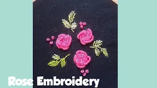 Rose Hand Embroidery ll Simple Stitch ll