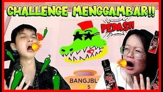 CHALLENGE MENGGAMBAR LAGI !! KALAH MAKAN SAMBAL SAMYANG ATAU CABE !! Feat @sapipurba Roblox Indonesia