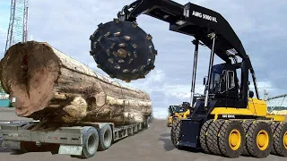 Incredible Dangerous Excavator Cutting Tree Machines Working - Fastest Chainsaw Felling Tree Machine