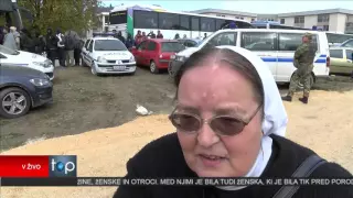 23.10.2015 Sestra Emanuela s terena v Brežicah o begunski krizi