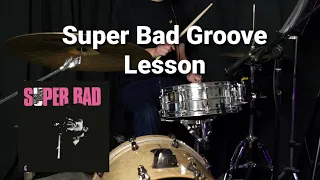 How to play The James Brown Super Bad Groove      #drumlessons #groovedrumming