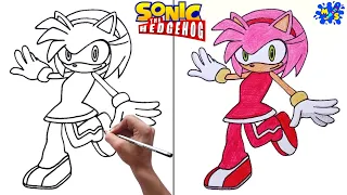 How to Draw Amy Rose Easy Step by Step || sonic the Hedgehog