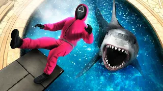 GTA 5 SQUID GAME Guard • Epic Diving Board Water Jumps! (No godmode)