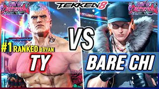 T8 🔥 TY (#1 Ranked Bryan) vs Bare Chi (Steve) 🔥 Tekken 8 High Level Gameplay