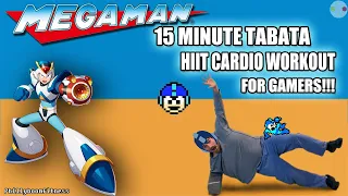 Megaman 15 Minute Tabata HIIT Workout!  No Equipment At Home Cardio for Gamers With Fitness Man X 💪