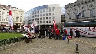Dairy farmers hit Brussels in protest over low prices