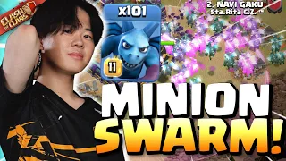 GAKU attacks KLAUS with 101 MINIONS?! UNREAL!!! Clash of Clans