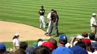 Lou Piniella Has A Discussion with the Umpire