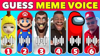 Guess Meme Voice | Wednesday Dance, Skibidi Dom Dom Yes Yes, The Rock, Mr Beast, Skibidi Toilet