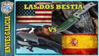 🇺🇸🇪🇸CUCHILLOS USA VS CUCHILLOS ESPAÑOLES | LAS DOS BESTIAS