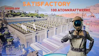 Satisfactory 100 Atomkraftwerke, im Sumpf Schön gebaut :o) ohne viel Strahlung. 250000 MW Leistung