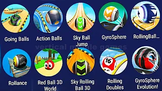 Going Balls, Rollance, Action Balls, Sky Ball Jump, Gyrosphere Trials, Sky Rolling Balls, Red Ball