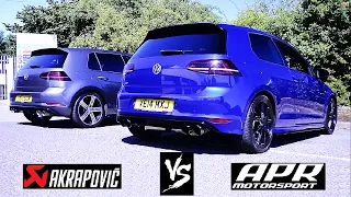 VW Golf R MK7 - Akrapovic vs APR exhaust sound