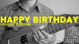 Happy Birthday Song (EASY Ukulele Tutorial) - Chords - How To Play