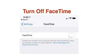 Turn Off FaceTime On iPhone